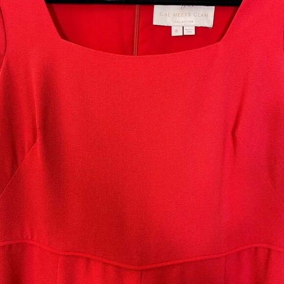 Girl Meets Glam Dress Size 8 Regina Red Whimsi Midi Fit Flare Flowy - Picture 5 of 11